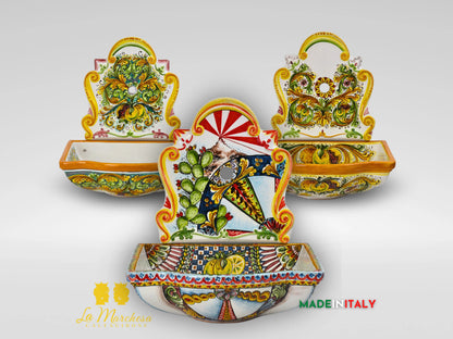Fontana da Muro in Ceramica di Caltagirone - Vari Decori