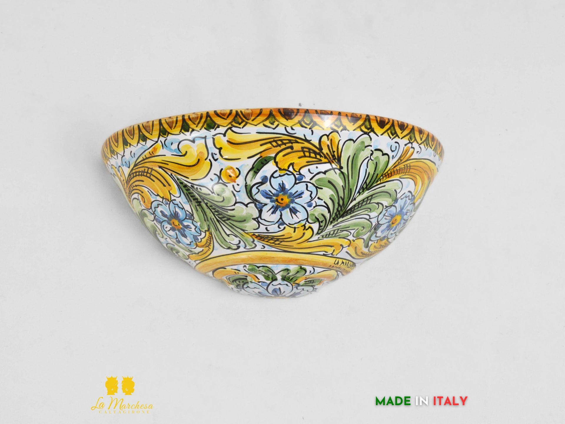“GERLA” Portavaso da parete in Ceramica di Caltagirone Limoni - Vari modelli