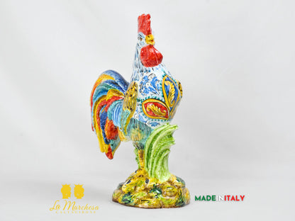 Gallo in Ceramica di Caltagirone - Varie Misure