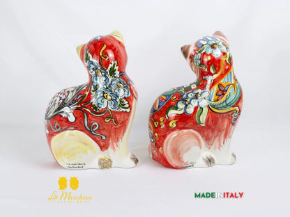 Gatto Seduto in Ceramica di Caltagirone 32cm (4)