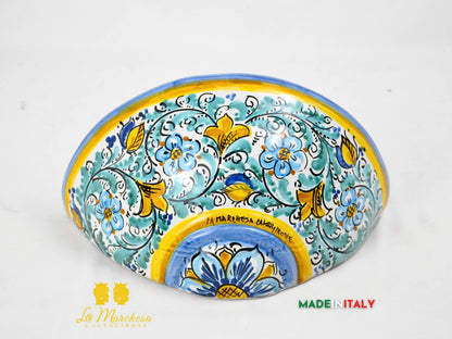 Gerla Vaso Da Parete Ceramica di Caltagirone Decoro 600 25cm - Vari Colori