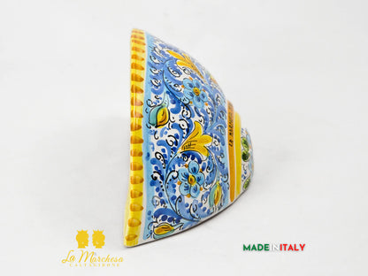 Gerla Vaso Da Parete Ceramica di Caltagirone '600 Blu in 25cm