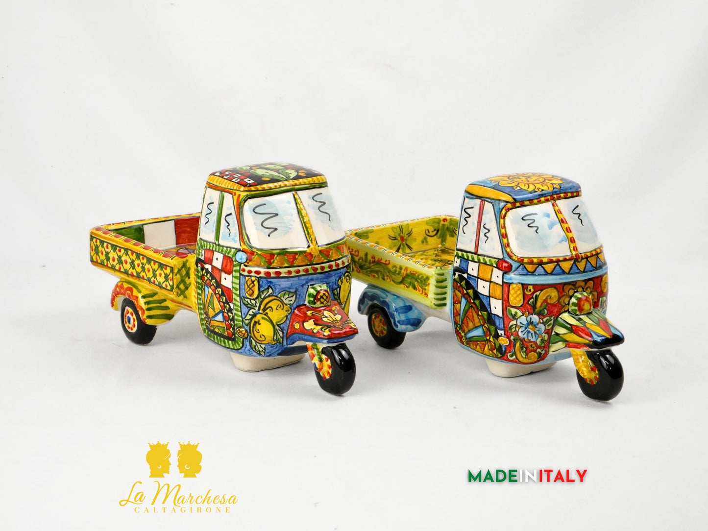 LAPA - Ape Piaggio in Ceramica di Caltagirone Carretto Gigante 29cm