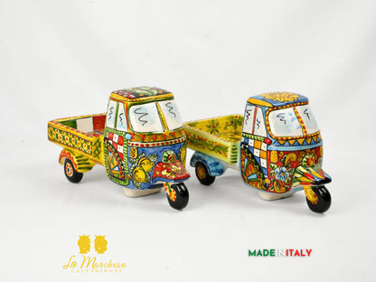 LAPA - Ape Piaggio in Ceramica di Caltagirone Carretto Gigante 29cm