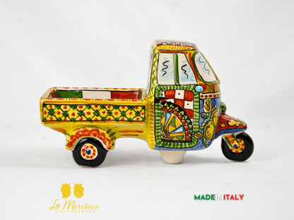 LAPA - Ape Piaggio in Ceramica di Caltagirone Carretto Gigante 29cm