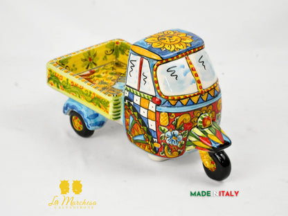 LAPA - Ape Piaggio in Ceramica di Caltagirone Carretto Gigante 29cm