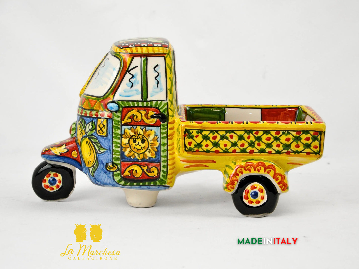 LAPA - Ape Piaggio in Ceramica di Caltagirone Carretto Gigante 29cm