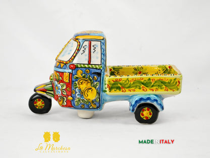 LAPA - Ape Piaggio in Ceramica di Caltagirone Carretto Gigante 29cm