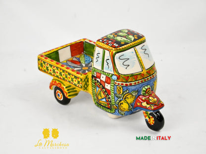 LAPA - Ape Piaggio in Ceramica di Caltagirone Carretto Gigante 29cm