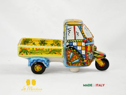 LAPA - Ape Piaggio in Ceramica di Caltagirone Carretto Gigante 29cm