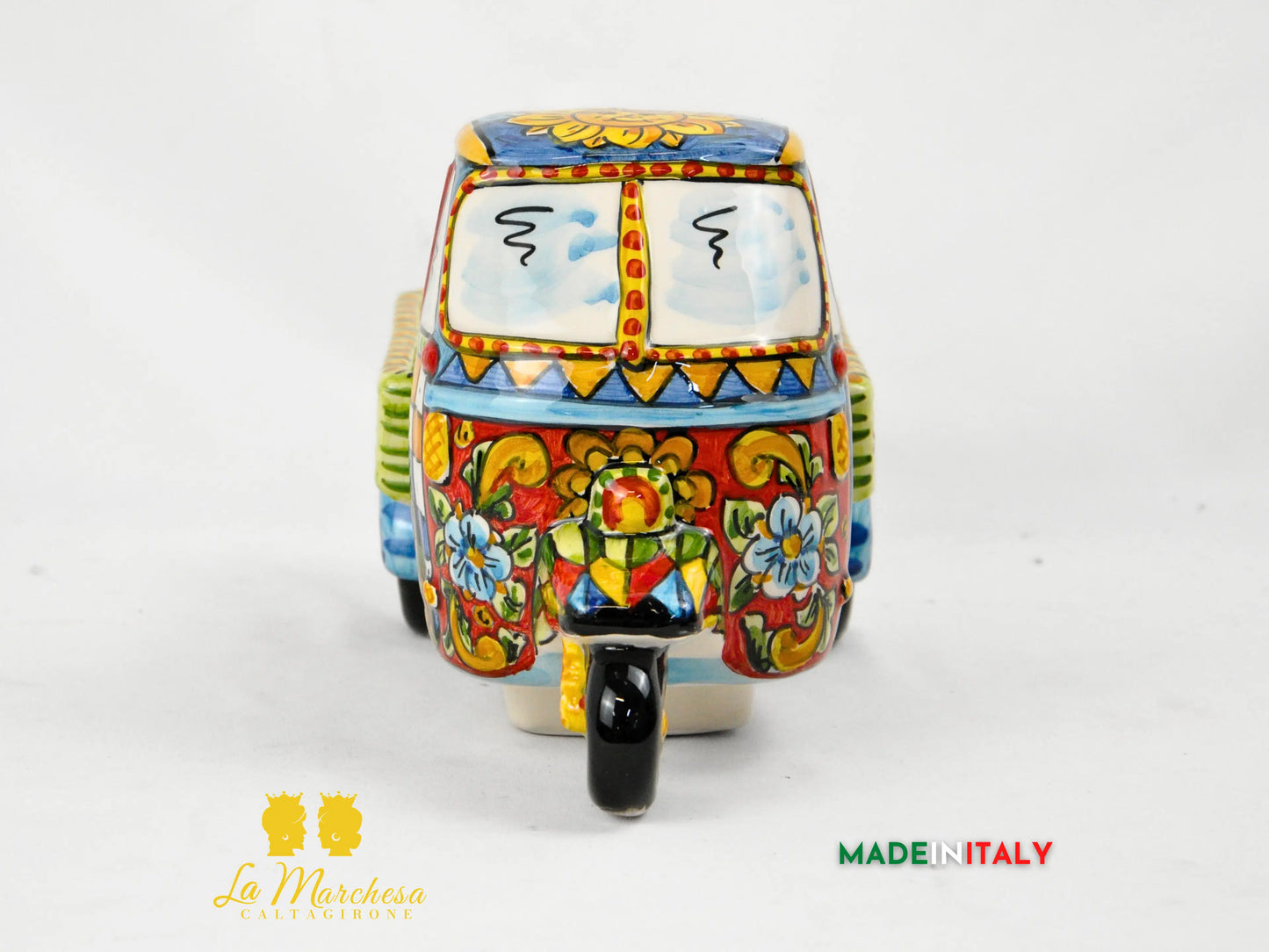 LAPA - Ape Piaggio in Ceramica di Caltagirone Carretto Gigante 29cm