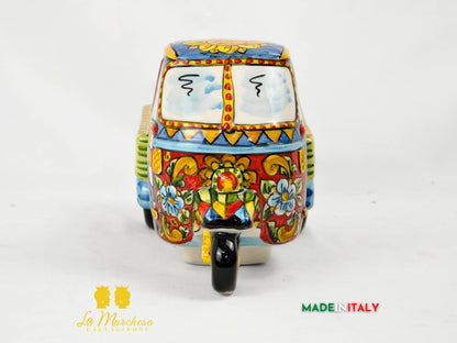LAPA - Ape Piaggio in Ceramica di Caltagirone Carretto Gigante 29cm