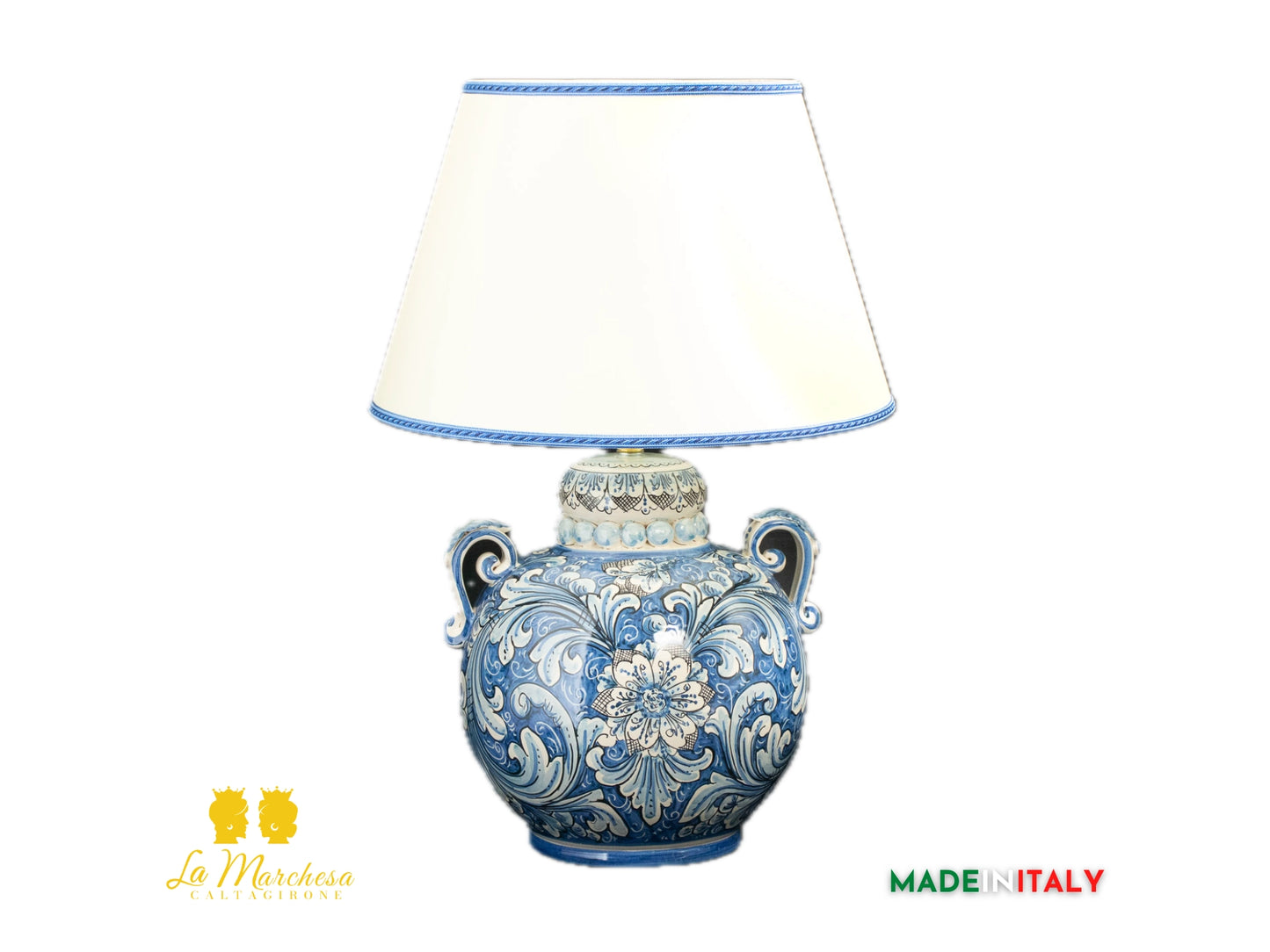 Lampada Barocca in Ceramica di Caltagirone 58cm - Vari Modelli