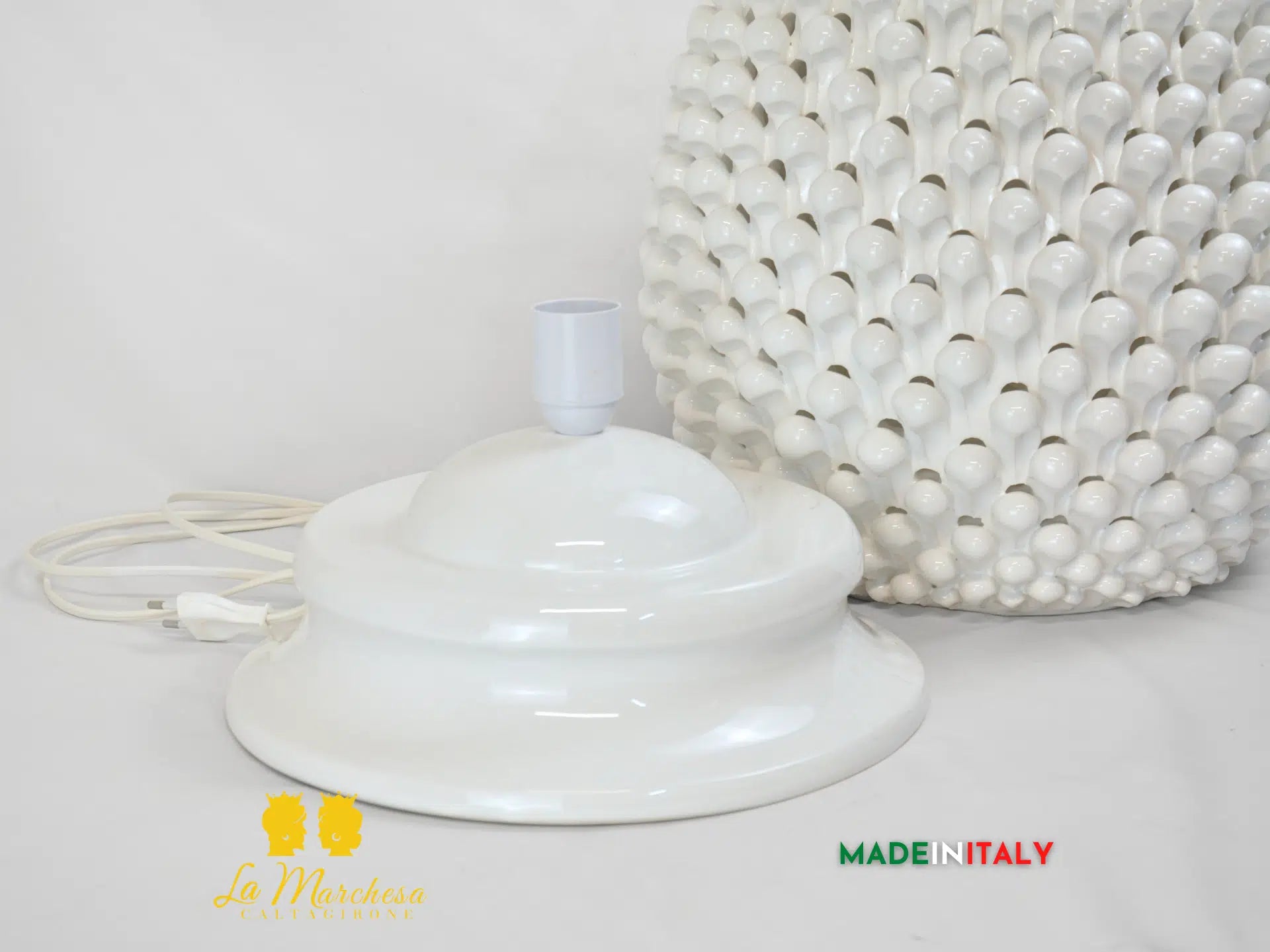 Lampada Pigna Siciliana Traforata in Ceramica di Caltagirone - Vari Modelli c
