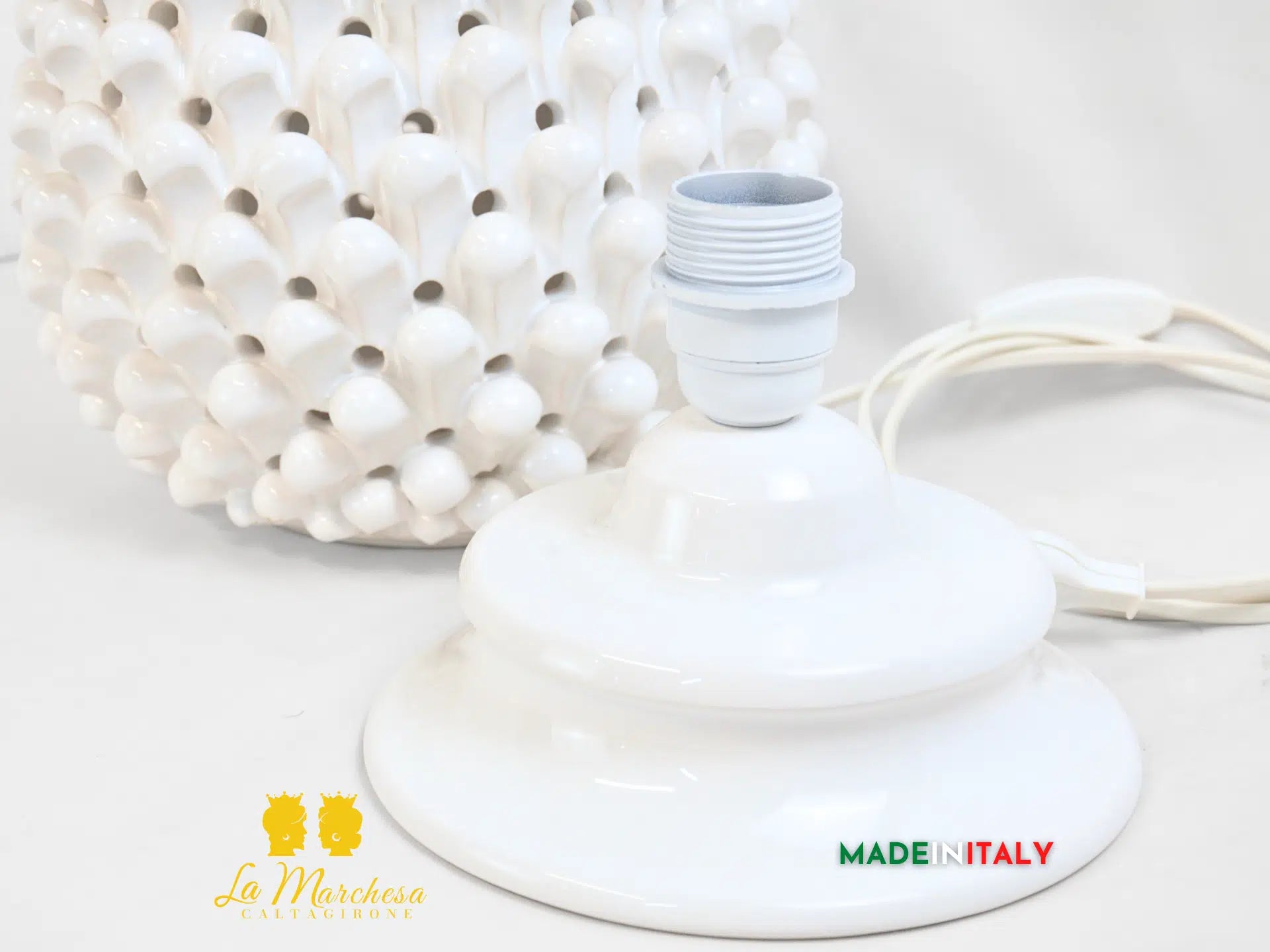Lampada Pigna Siciliana Traforata in Ceramica di Caltagirone - Vari Modelli c