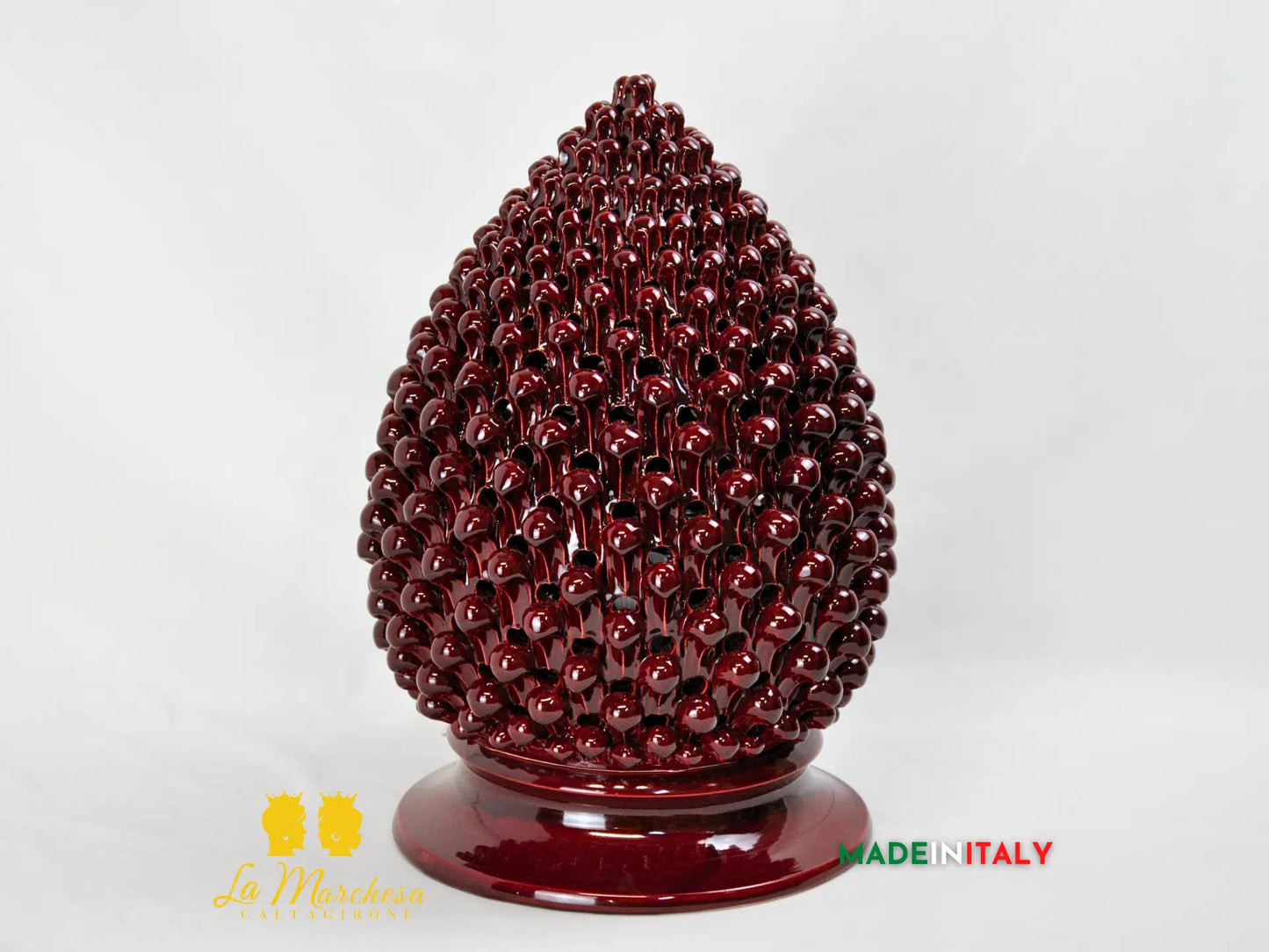 Lampada Pigna Siciliana Traforata in Ceramica di Caltagirone - Vari Modelli c