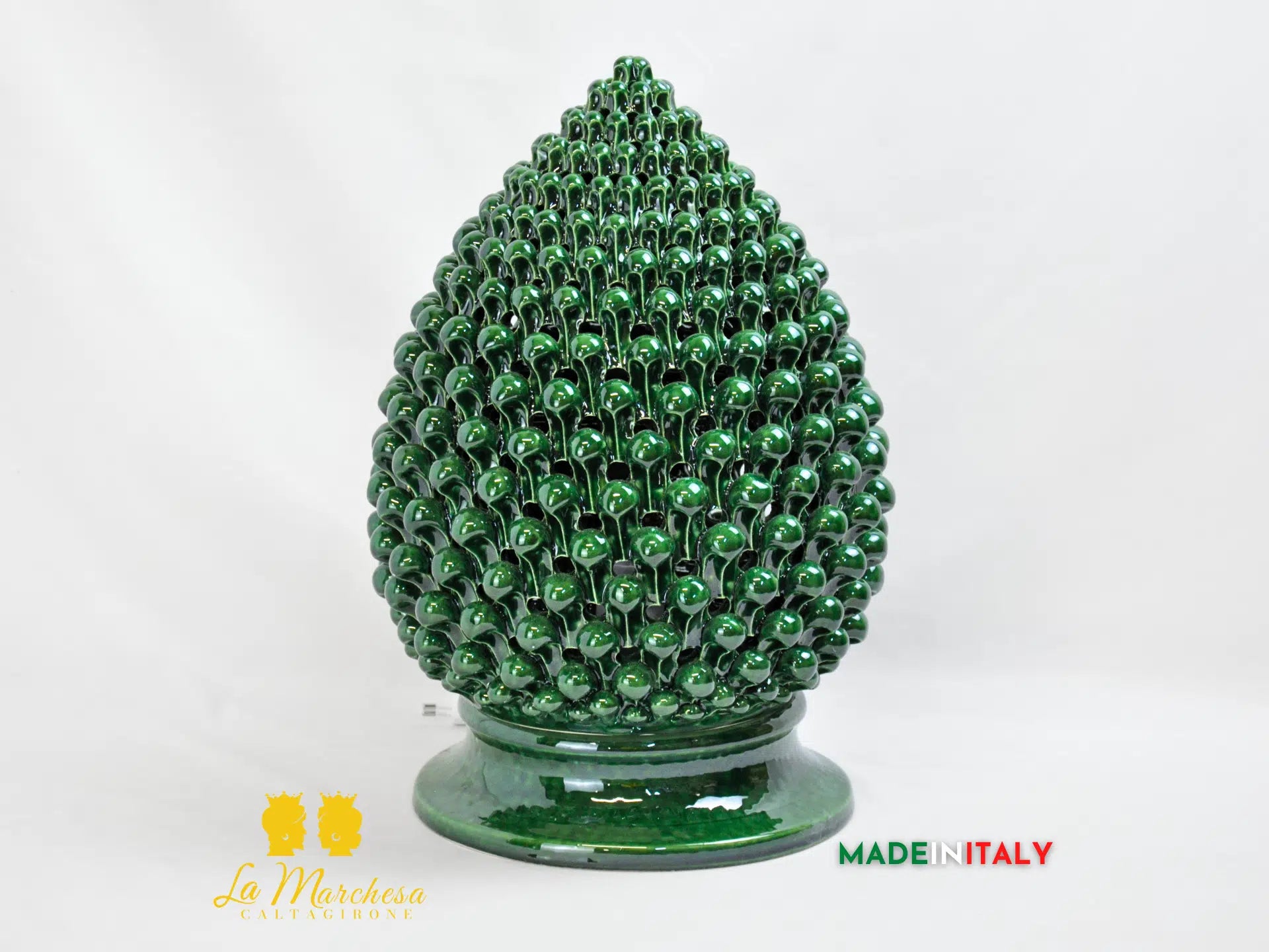 Lampada Pigna Siciliana Traforata in Ceramica di Caltagirone - Vari Modelli c