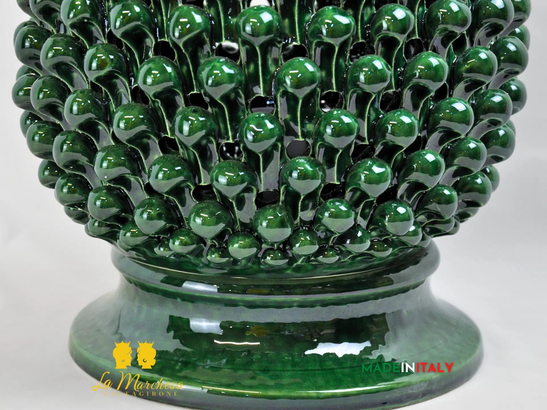 Lampada Pigna Siciliana Traforata in Ceramica di Caltagirone - Vari Modelli c