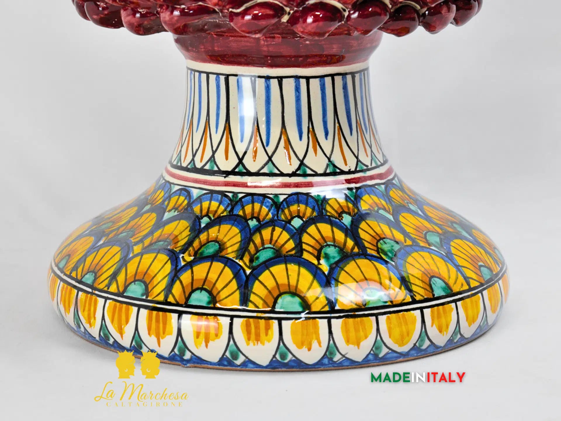Lampada Pigna Lux in Ceramica di Caltagirone 48cm