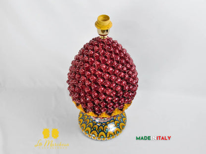 Lampada Pigna Lux in Ceramica di Caltagirone 48cm
