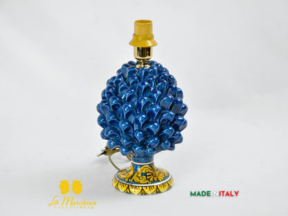 Lampada Pigna Siciliana Decorata in Ceramica di Caltagirone 20cm - Vari Colori