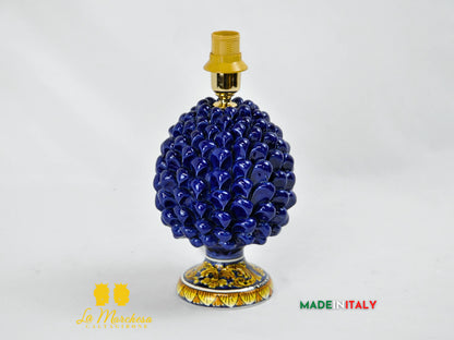 Lampada Pigna Siciliana Decorata in Ceramica di Caltagirone 20cm - Vari Colori