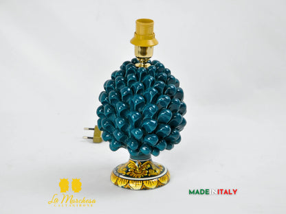 Lampada Pigna Siciliana Decorata in Ceramica di Caltagirone 20cm - Vari Colori