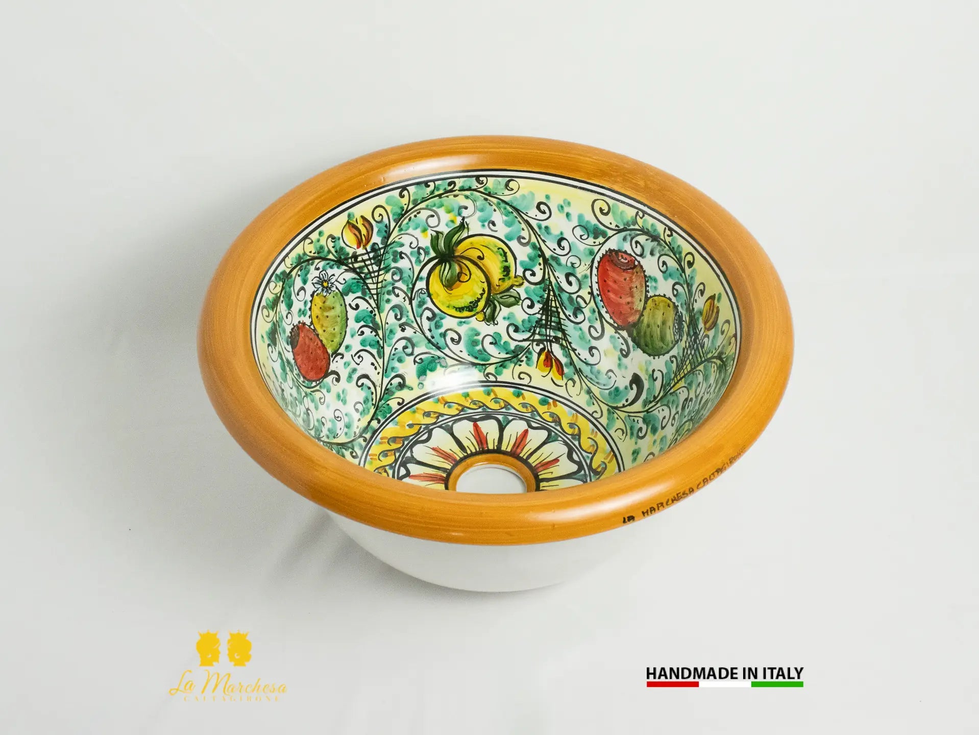Lavandino in Ceramica di Caltagirone per esterno/interno - Vari Decori