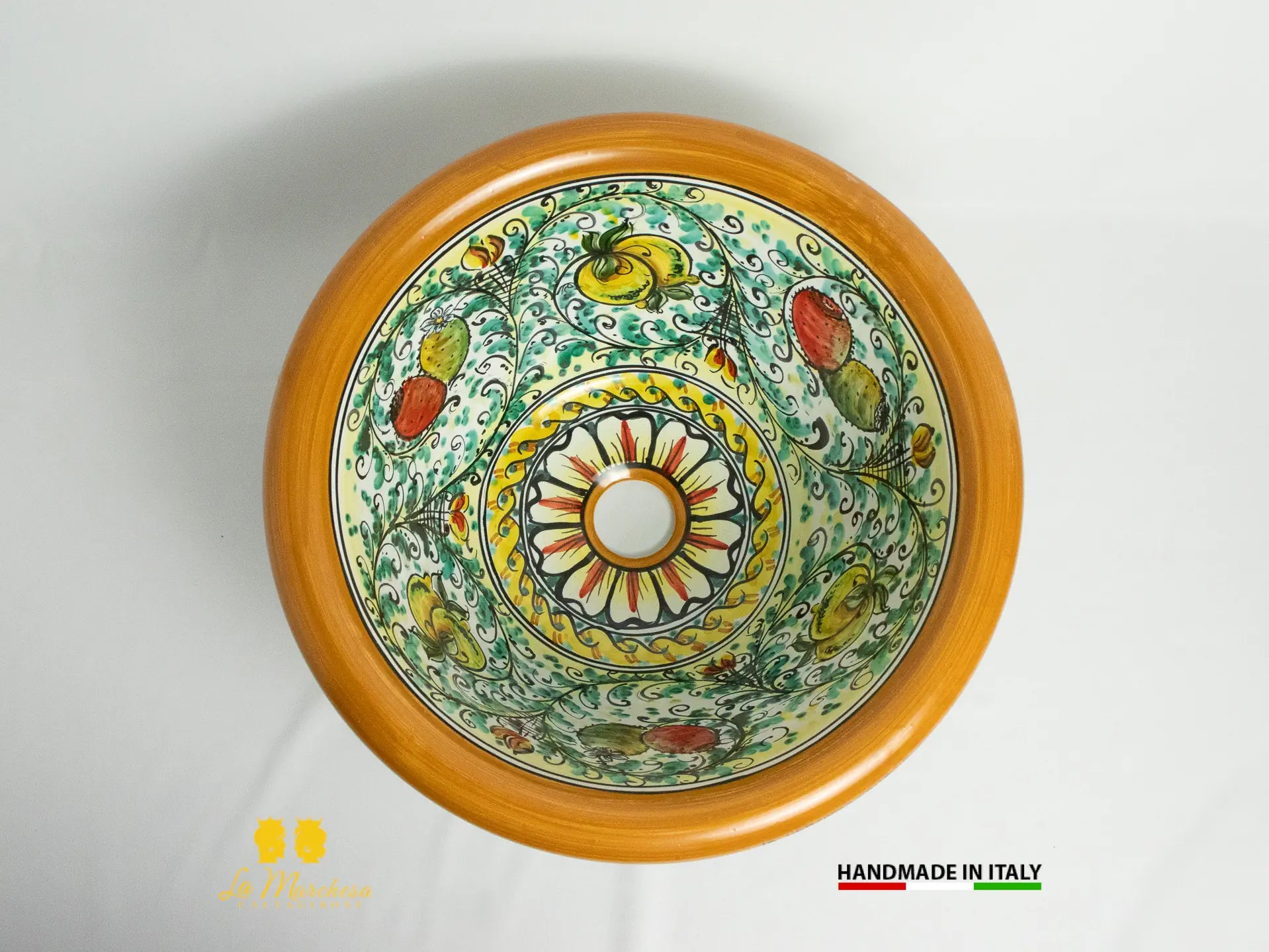 Lavandino in Ceramica di Caltagirone per esterno/interno - Vari Decori