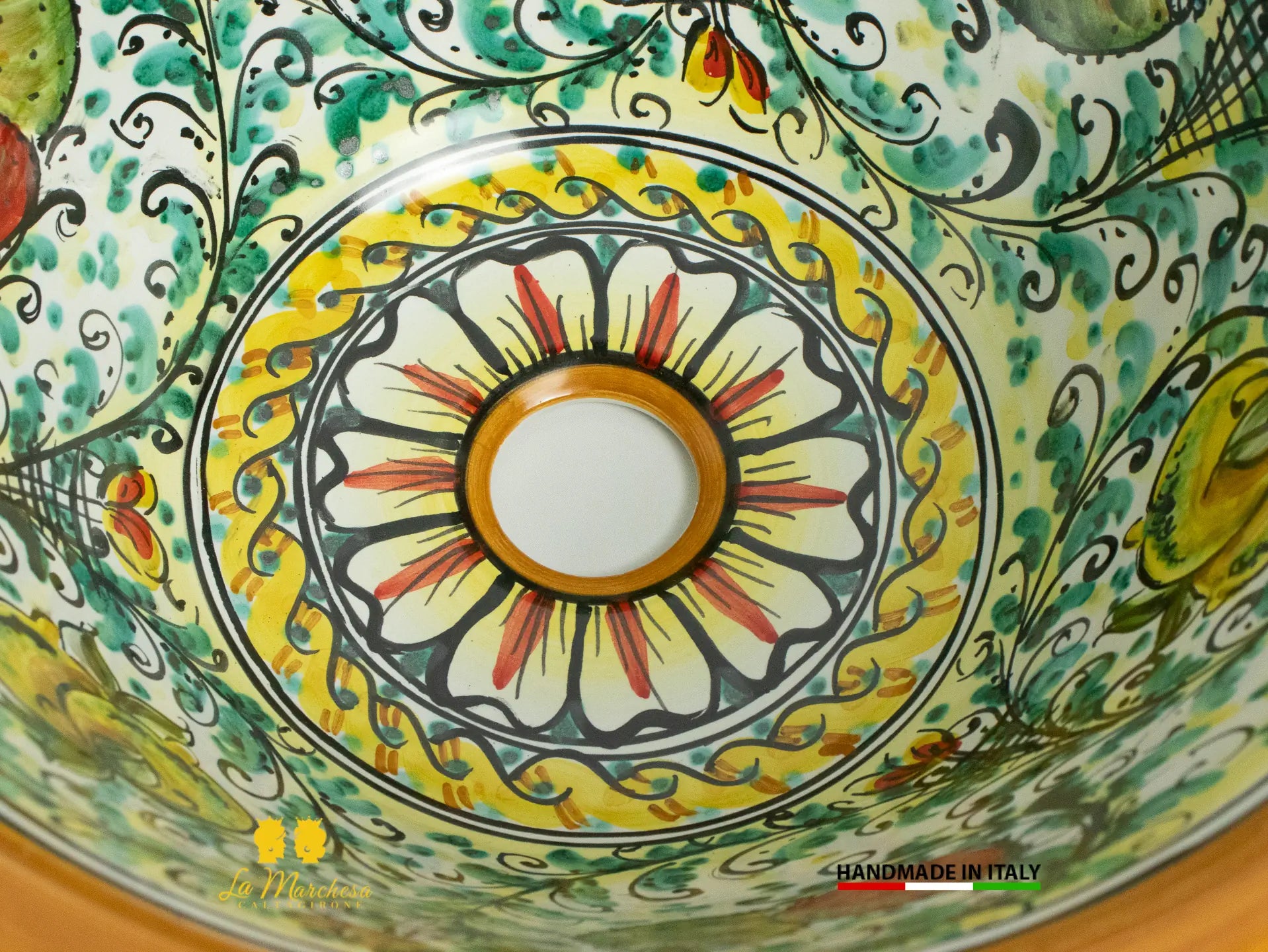 Lavandino in Ceramica di Caltagirone per esterno/interno - Vari Decori