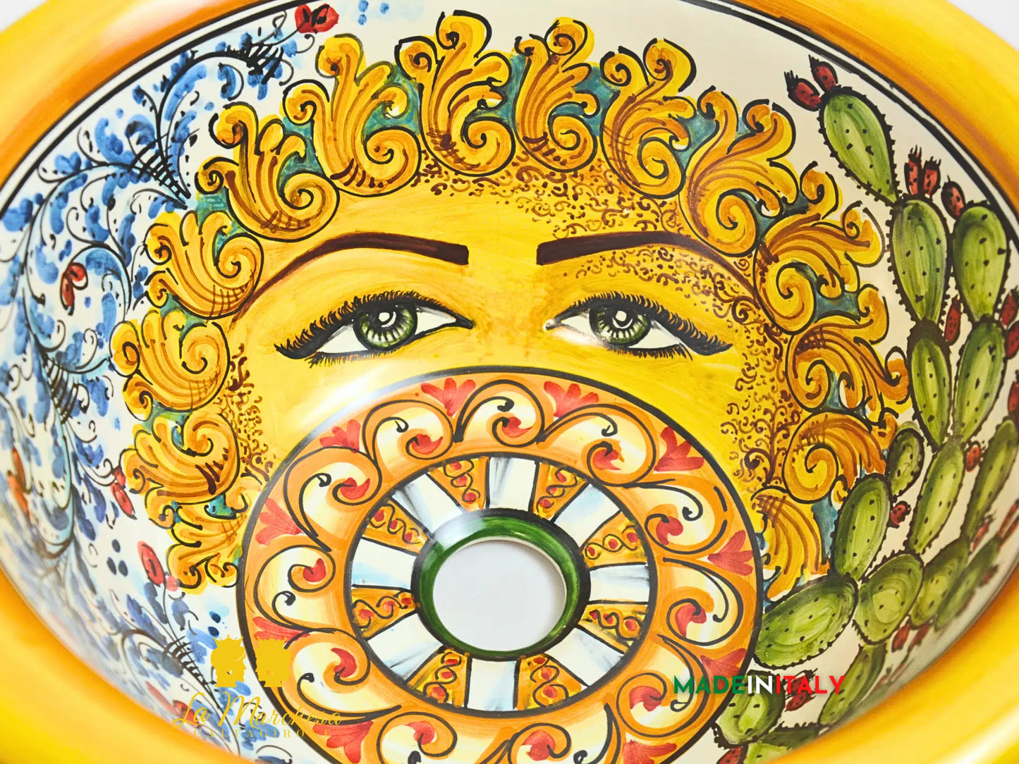 Lavandino in Ceramica di Caltagirone per esterno/interno - Vari Decori