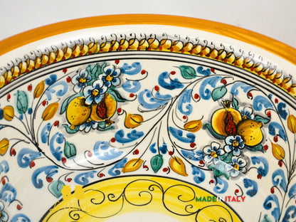 Lavello da Appoggio Per Cucina o Bagno in Ceramica di Caltagirone ø40 cm