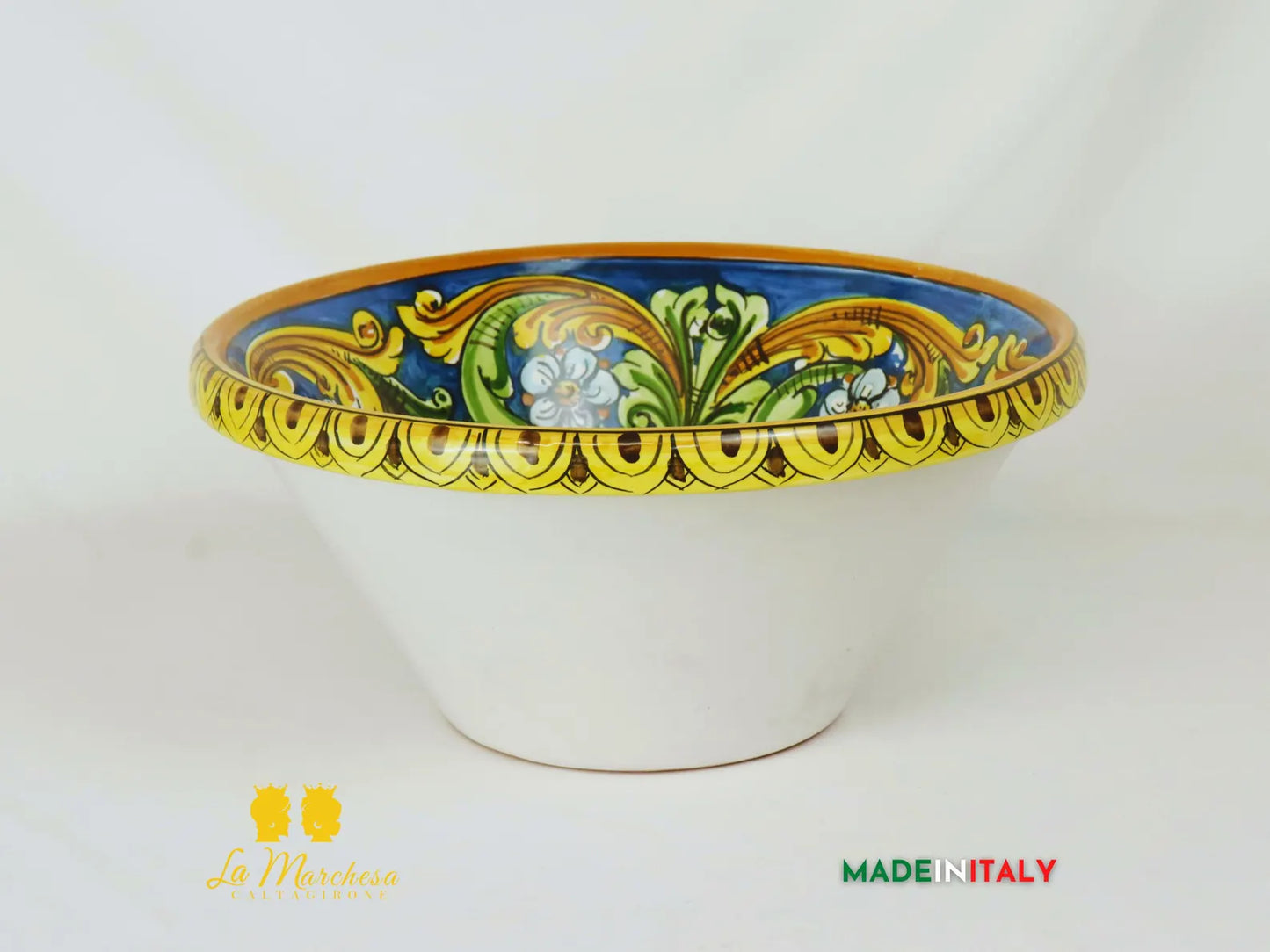 Lavello in Ceramica di Caltagirone per esterno o interno 37cm - Vari Decori