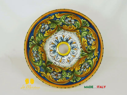 Lavello in Ceramica di Caltagirone per esterno o interno 37cm - Vari Decori