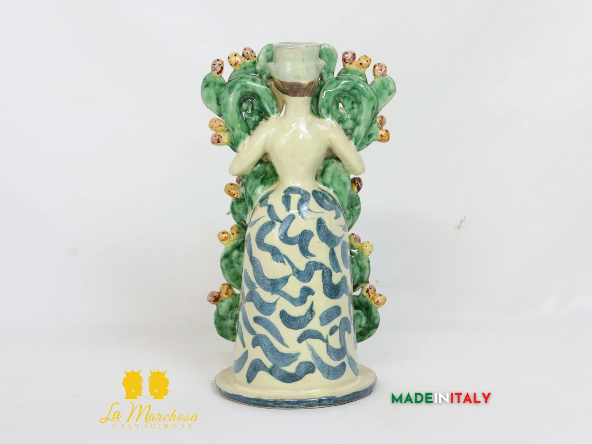 Lumiere Frutta porta candela in Ceramica di Caltagirone 25cm - Vari Modelli