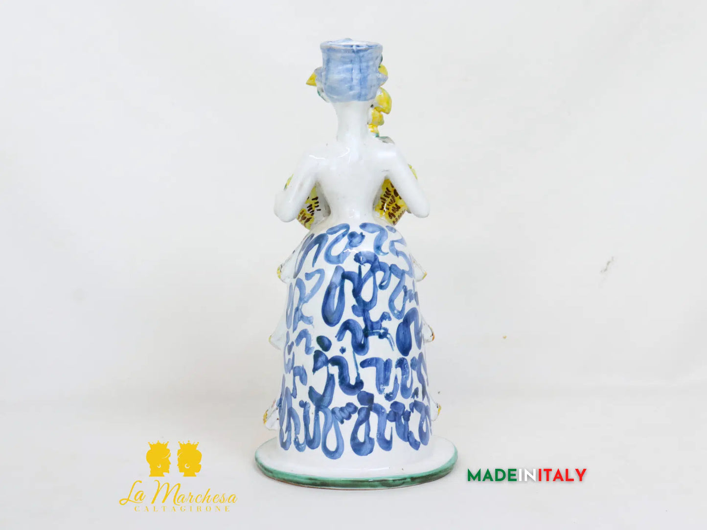 Lumiere Frutta porta candela in Ceramica di Caltagirone 25cm - Vari Modelli