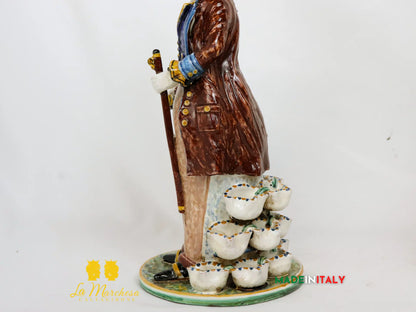 Lumiere in Ceramica di Caltagirone Statuette Decorate 31cm