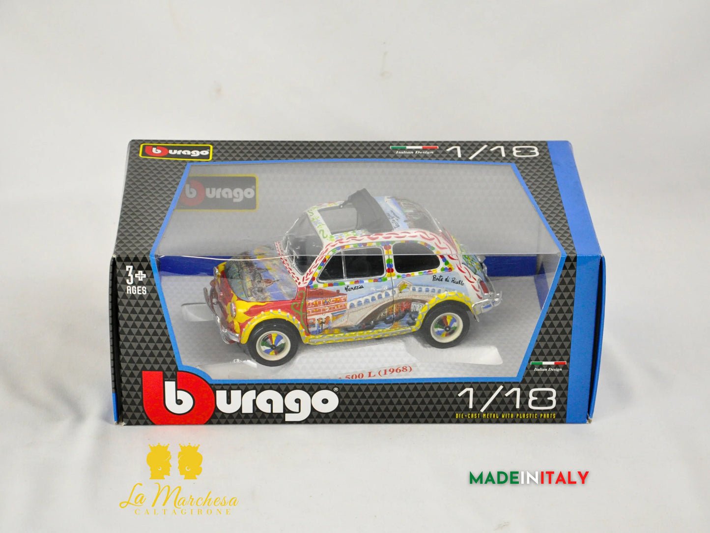 Modellino Bburago FIAT 500 Carretto Siciliano ITALY