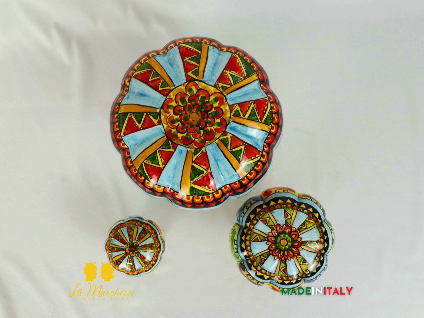 Mongolfiera Decorata in Ceramica di Caltagirone - vari modelli (2)