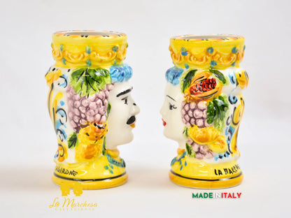 OUTLET - Teste di Moro Frutta in Ceramica di Caltagirone 11cm