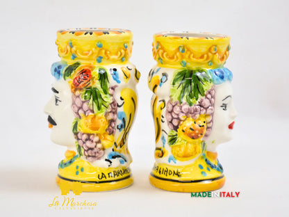 OUTLET - Teste di Moro Frutta in Ceramica di Caltagirone 11cm