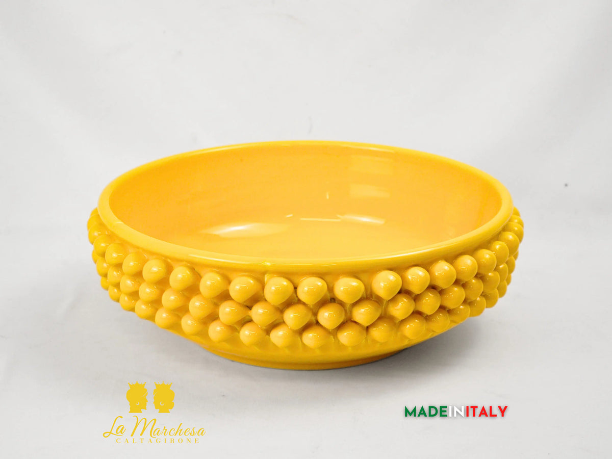 OUTLET - Ciotola Centrotavola Pigna Siciliana in Ceramica di Caltagirone 36cm