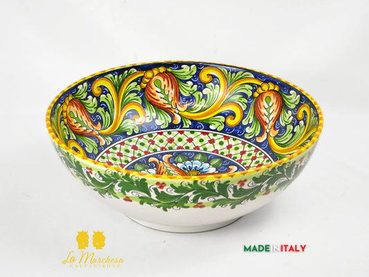 OUTLET - Ciotola Decorata in Ceramica di Caltagirone Ø36 cm
