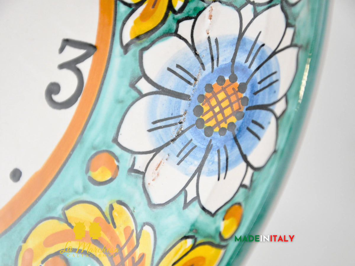 OUTLET - Orologio in Ceramica di Caltagirone Limoni 30cm