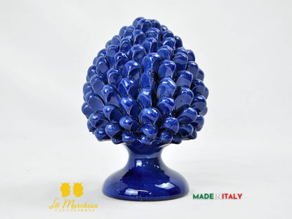 OUTLET - Pigna Siciliana Artigianale Blu in Ceramica di Caltagirone 17cm