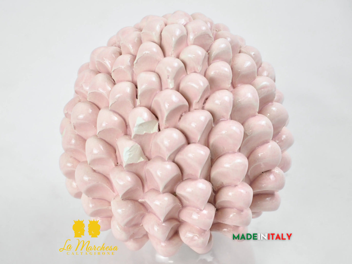 OUTLET - Pigna Siciliana Artigianale Rosa in Ceramica di Caltagirone 17cm
