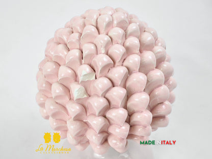 OUTLET - Pigna Siciliana Artigianale Rosa in Ceramica di Caltagirone 17cm