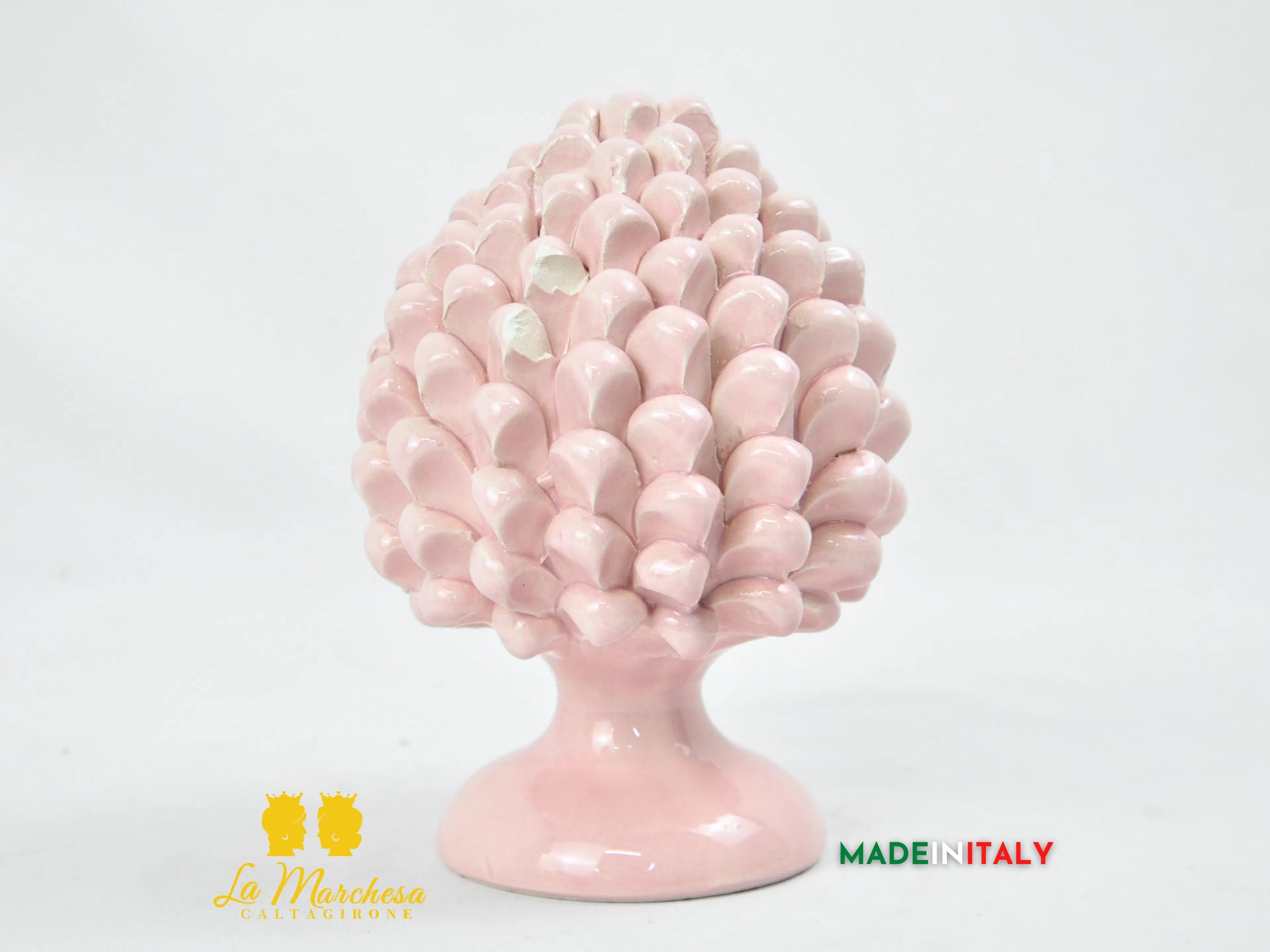 OUTLET - Pigna Siciliana Artigianale Rosa in Ceramica di Caltagirone 17cm