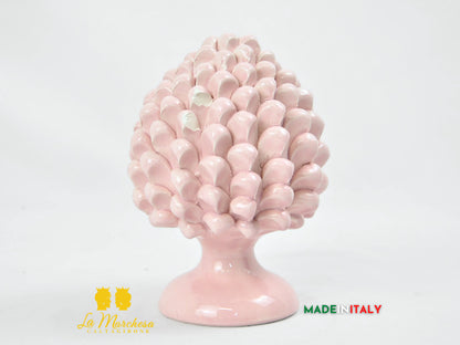 OUTLET - Pigna Siciliana Artigianale Rosa in Ceramica di Caltagirone 17cm