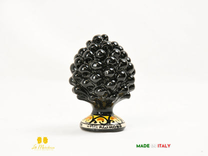OUTLET - Pigna Siciliana Nera in Ceramica di Caltagirone 11cm